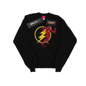 DC Comics Mens The Flash Running Emblem Sweatshirt / Black